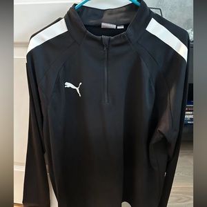 Puma Black and White 1/4 Zip Men's Top